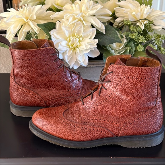 DR. MARTENS Brown Leather Side Zip Ankle Boots - Picture 4 of 14